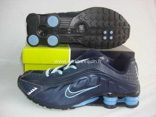 Nike Shox R4 Baskets Noir Bleu